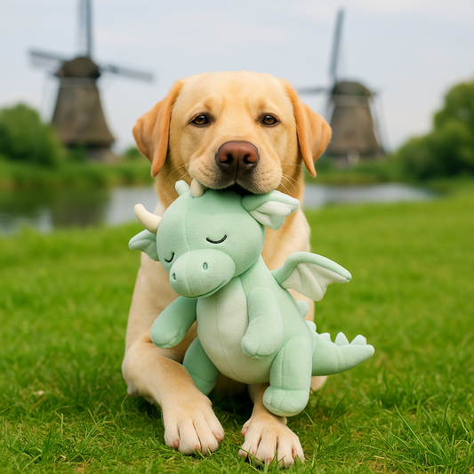 Puppyknuffel met hartslag Draak | Floofr