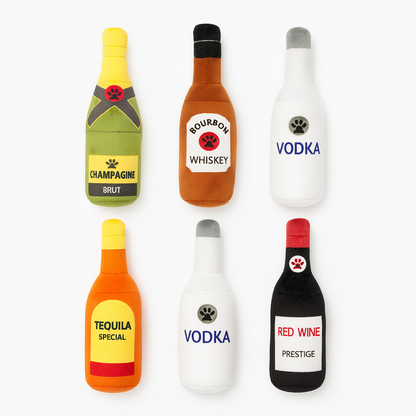 Champagne Flessen hondenspeeltje M | Floofr