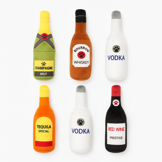 Champagne Flessen hondenspeeltje M | Floofr