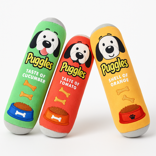 Pluche hondenbot met squeaker M | Floofr