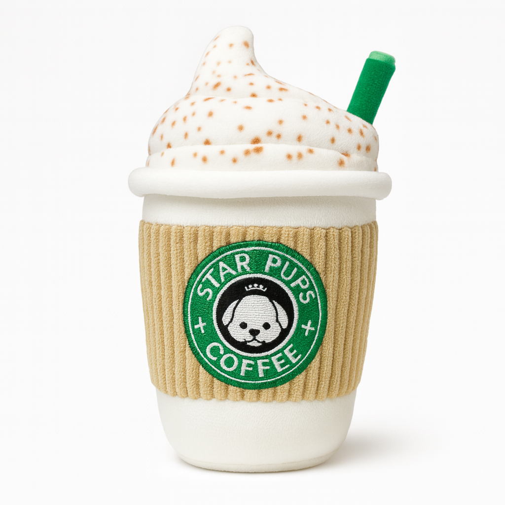 Koffiebeker hondenspeeltje met pieper | Floofr