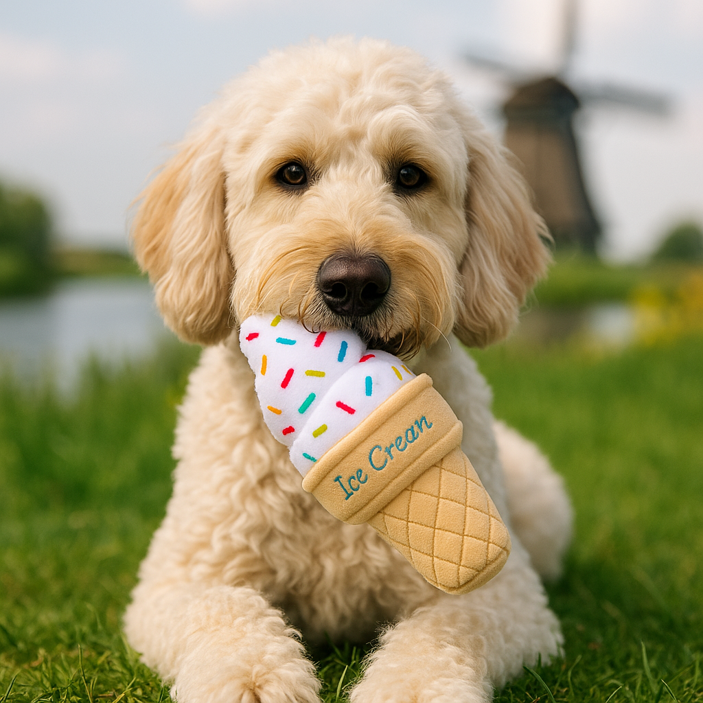 Snack Time hondenspeeltje S (pluche & pieper) | Floofr