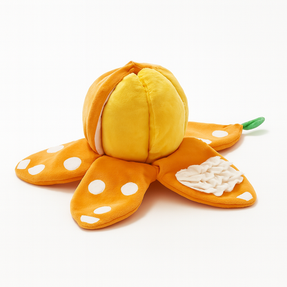 Interactief hondenspeelgoed sinaasappel snuffelspeeltje met piep en knisper | Floofr