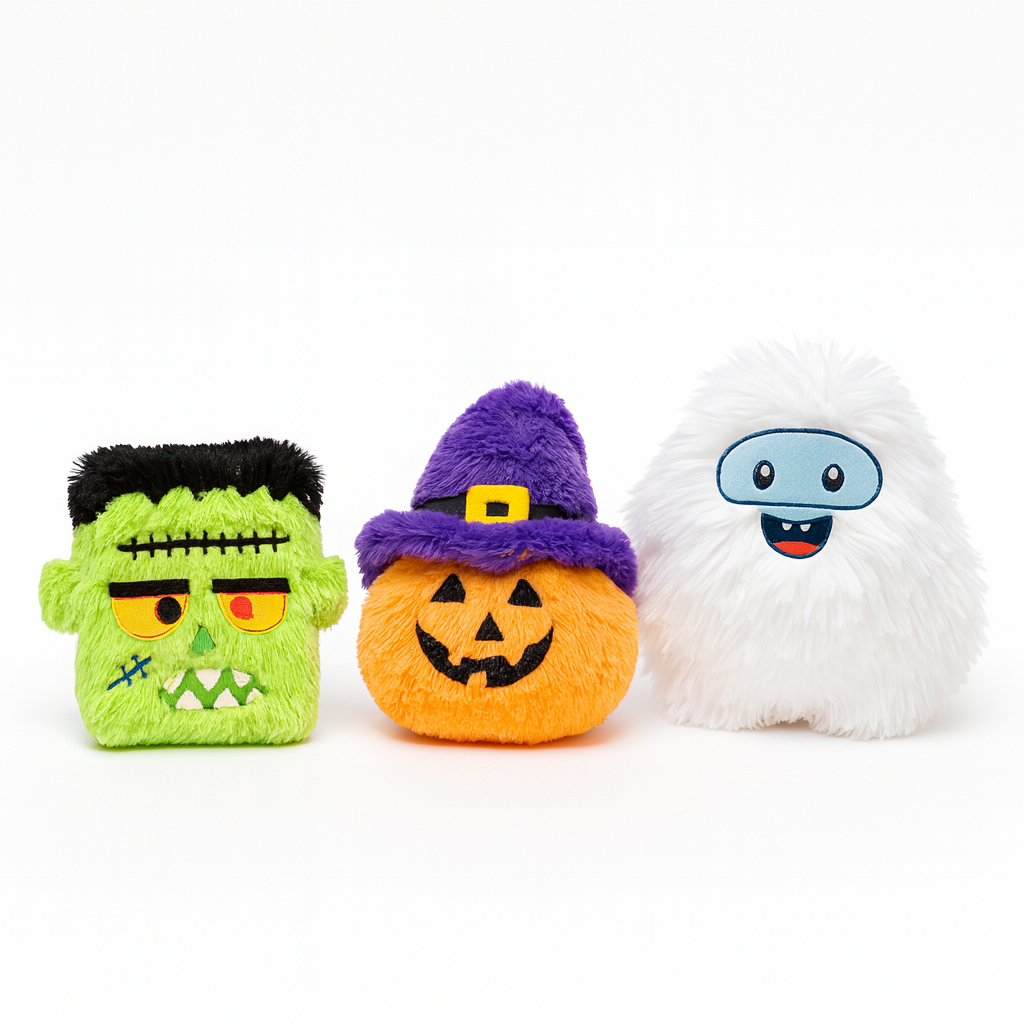 Halloween monster hondenspeeltje S (pluche & pieper) | Floofr