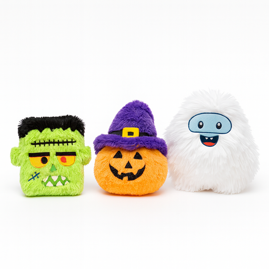 Halloween monster hondenspeeltje S (pluche & pieper) | Floofr