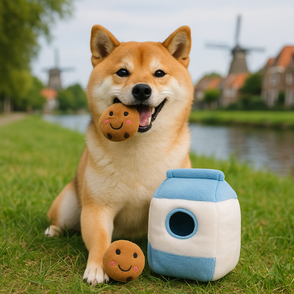Snuffelspeelgoed hond S melk & koekjes voerpuzzel | Floofr