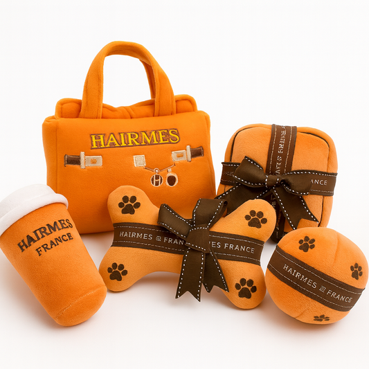 Hondenspeelgoed Hairmess luxe giftset S (pluche & pieper) | Floofr