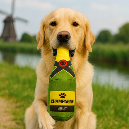 Champagne Flessen hondenspeeltje M | Floofr