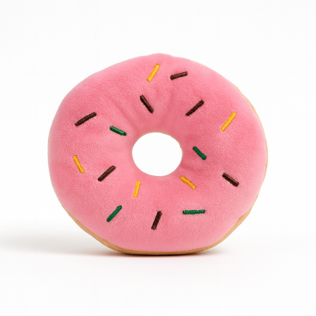 Donut hondenspeeltje S (pluche & pieper) | Floofr