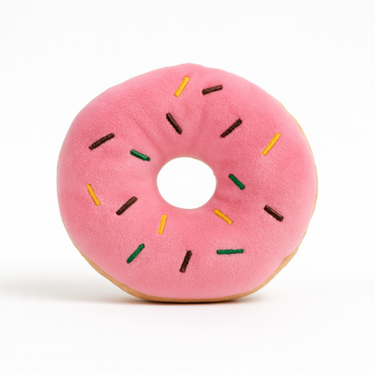 Donut hondenspeeltje S (pluche & pieper) | Floofr